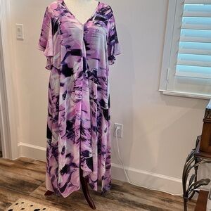 Avenue Purple and Black Dress NWT
